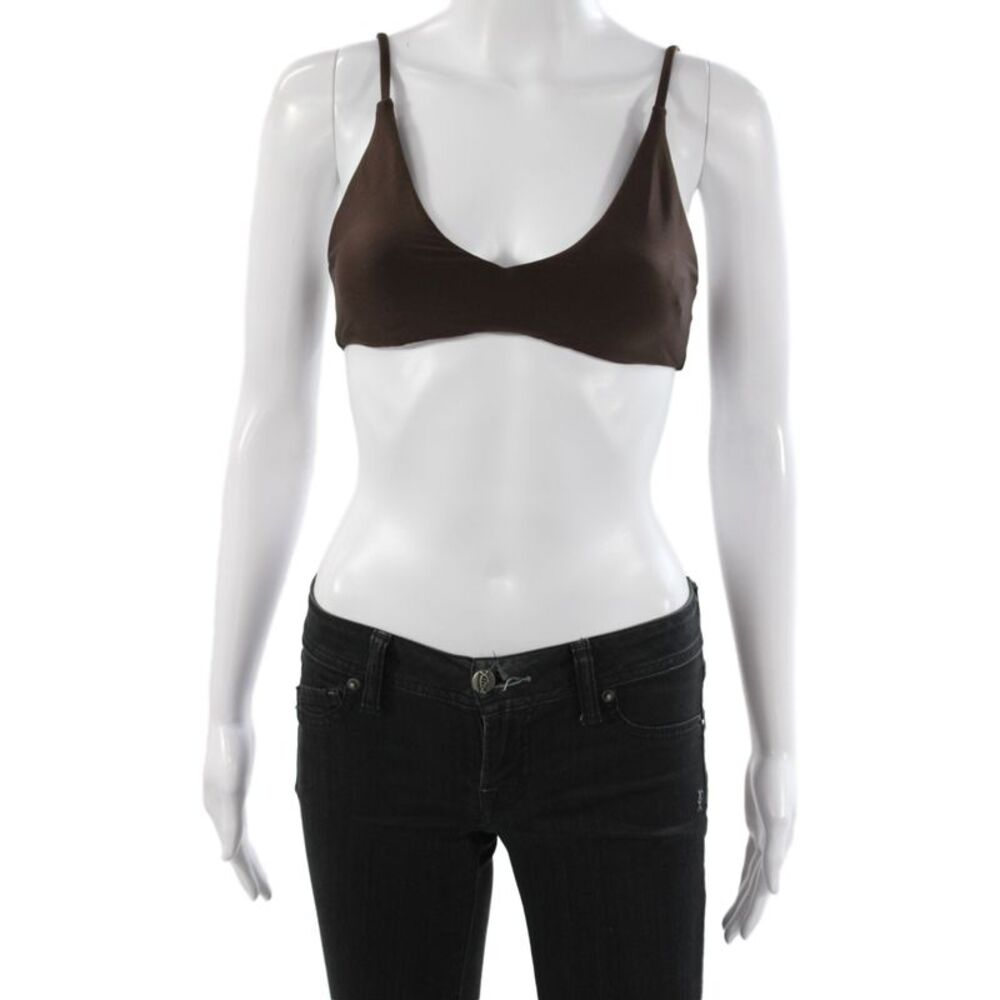 J Crew Womens Classic Pullover Sculpt Sports Bra Chocolate Brown Size S